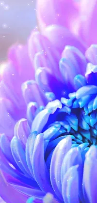 Boost the beauty of your phone screen with our stunning purple flower live wallpaper