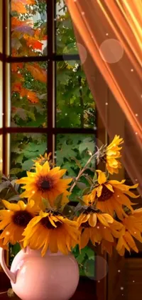 Flower Plant Window Live Wallpaper