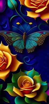 Flower Pollinator Blue Live Wallpaper