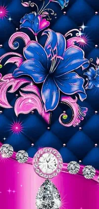 Flower Purple Blue Live Wallpaper
