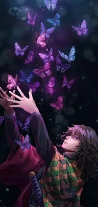Flower Purple Dance Live Wallpaper