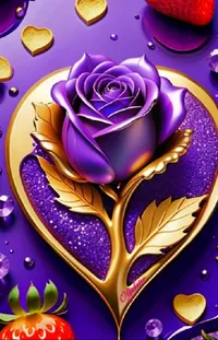 Flower Purple Liquid Live Wallpaper