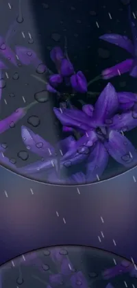 Flower Purple Liquid Live Wallpaper