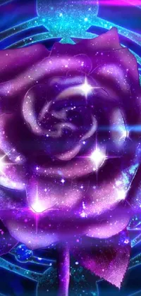 Flower Purple Water Live Wallpaper