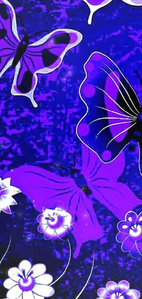 Flower Purple White Live Wallpaper