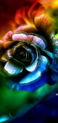 Flower Rainbow Rose Plant Live Wallpaper