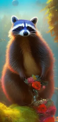 Flower Red Panda Carnivore Live Wallpaper