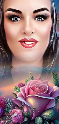Flower Skin Lip Live Wallpaper