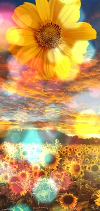 Flower Sky Light Live Wallpaper