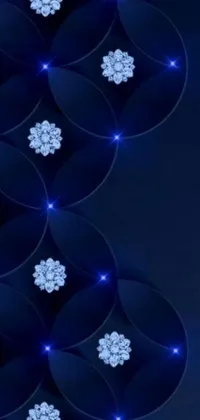 This live wallpaper for phones offers a stunning, close-up view of intricate snowflake designs laid over a cell phone