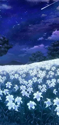 Anime deals flower background