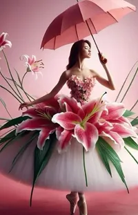 Flower Umbrella Photograph Live Wallpaper