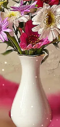 Flower Vase White Live Wallpaper
