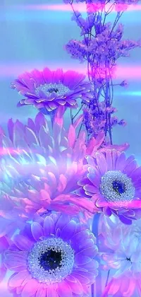 Flower Water Blue Live Wallpaper