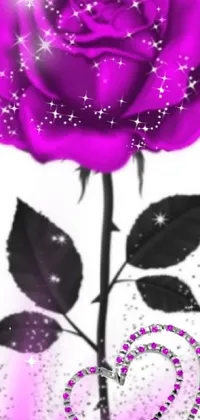 Flower Water Purple Live Wallpaper