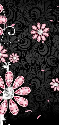 Flower White Black Live Wallpaper