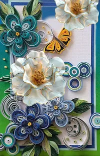 Flower White Blue Live Wallpaper