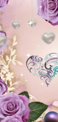 Flower White Purple Live Wallpaper