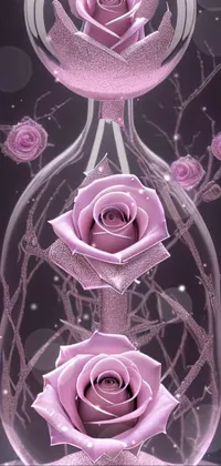 Flower White Purple Live Wallpaper