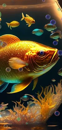 golden fish wallpaper