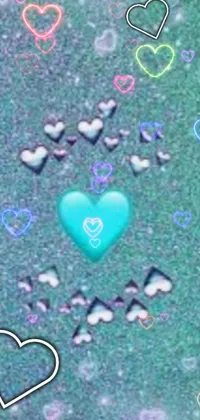 Font Aqua Heart Live Wallpaper