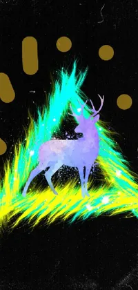 Reindeer coming out of a portal Live Wallpaper