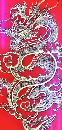 Looking for a stunning mobile wallpaper that packs a punch? Look no further than this Dragon Live Wallpaper! Bold and vibrant, this wallpaper features a fierce dragon with intricate details set against a red background