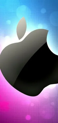 This phone live wallpaper is a stunning visual feat that features the iconic apple logo in HD vector art, set against a colorful gradient background