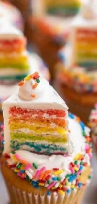 Enjoy the sweetness of life with this colorful cupcake live wallpaper