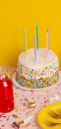 Food Birthday Candle Cake Decorating Live Wallpaper
