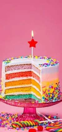 Food Birthday Candle Cake Decorating Live Wallpaper