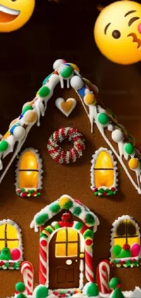 Food Brown Gingerbread House Live Wallpaper