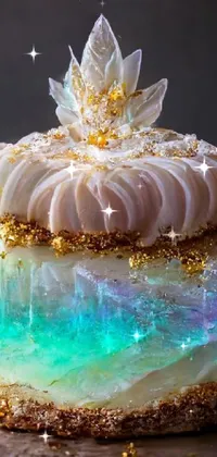 Upgrade your phone's look with this stunning live wallpaper! The hologram effect brings the cake on a plate to life in vivid detail, making it appear three-dimensional