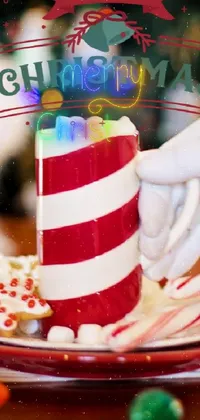 This phone live wallpaper transports you to a feast for the senses with a close-up view of a mouth-watering plate of food complete with colorful candies