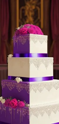 Food Cake Decorating Purple Live Wallpaper