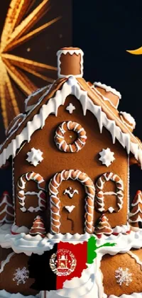 Food Cake Gingerbread House Live Wallpaper