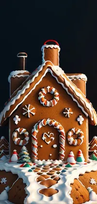Food House Gingerbread House Live Wallpaper