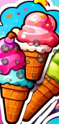 Food Ice Cream Cone Ingredient Live Wallpaper