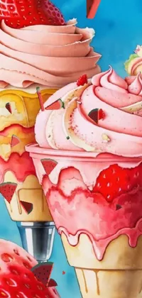 Food Ingredient Pink Live Wallpaper