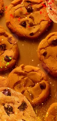 Are you a cookie lover? Then you'll love this phone live wallpaper depicting a tray of chocolate chip cookies