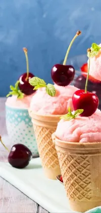Pink Ice Cream Live Wallpaper