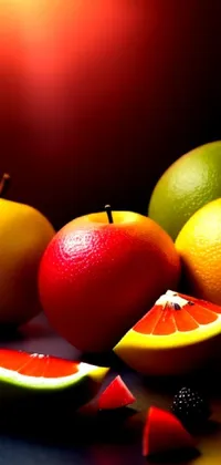 Fresh and exotic fruits shining under the Sun.  Live Wallpaper