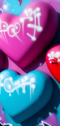 Tagged Hearts Live Wallpaper