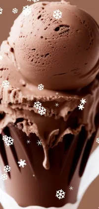 chocolate ice cream  Live Wallpaper