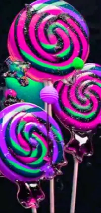 Food Lollipop Purple Live Wallpaper
