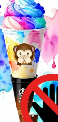 monkey icecream Live Wallpaper