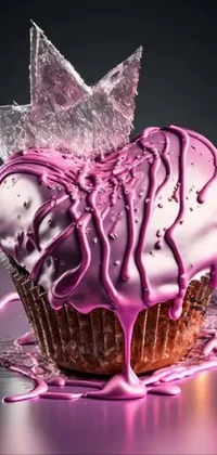 Food Purple Cake Decorating Live Wallpaper
