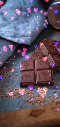 Indulge in the ultimate chocolate experience with this phone live wallpaper