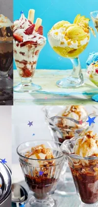 sundae desert ice cream  Live Wallpaper
