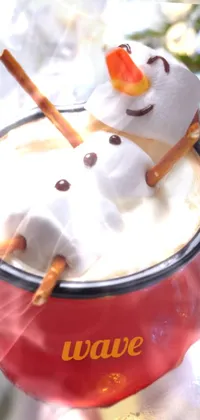 marshmallow hot cofee Live Wallpaper